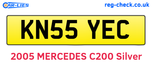 KN55YEC are the vehicle registration plates.