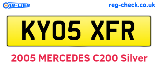 KY05XFR are the vehicle registration plates.