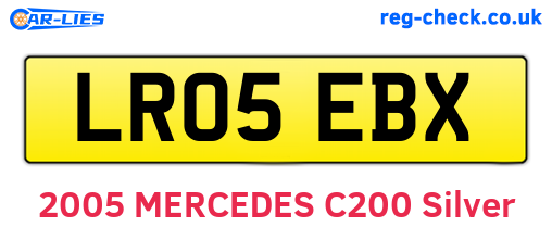 LR05EBX are the vehicle registration plates.
