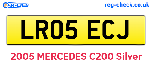 LR05ECJ are the vehicle registration plates.