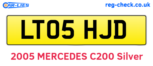 LT05HJD are the vehicle registration plates.