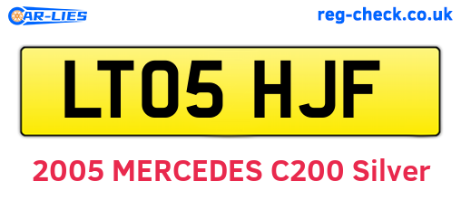 LT05HJF are the vehicle registration plates.