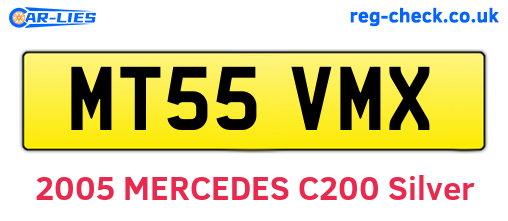 MT55VMX are the vehicle registration plates.