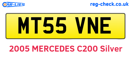 MT55VNE are the vehicle registration plates.