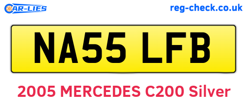 NA55LFB are the vehicle registration plates.