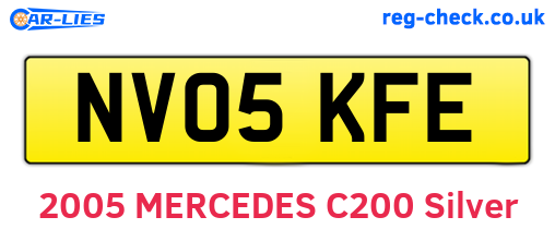 NV05KFE are the vehicle registration plates.