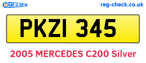 PKZ1345 are the vehicle registration plates.