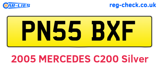 PN55BXF are the vehicle registration plates.