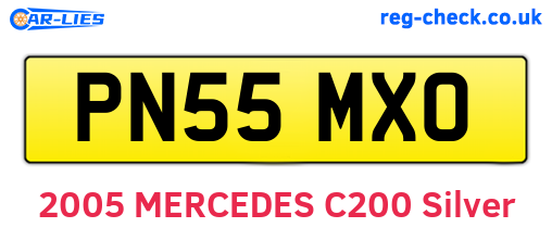 PN55MXO are the vehicle registration plates.