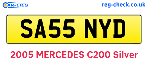 SA55NYD are the vehicle registration plates.