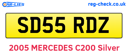 SD55RDZ are the vehicle registration plates.