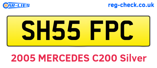 SH55FPC are the vehicle registration plates.