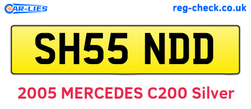 SH55NDD are the vehicle registration plates.