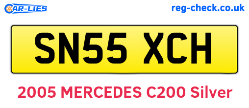 SN55XCH are the vehicle registration plates.