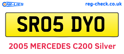 SR05DYO are the vehicle registration plates.