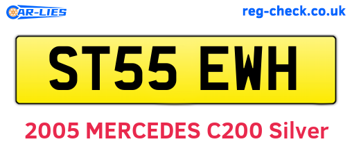 ST55EWH are the vehicle registration plates.
