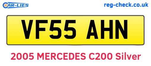 VF55AHN are the vehicle registration plates.