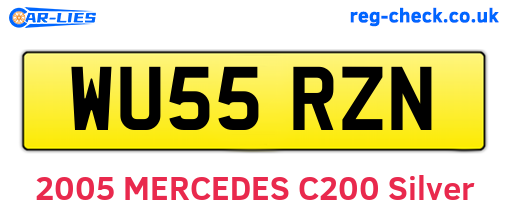 WU55RZN are the vehicle registration plates.