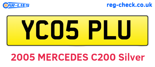 YC05PLU are the vehicle registration plates.