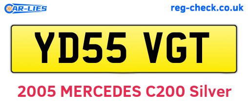 YD55VGT are the vehicle registration plates.