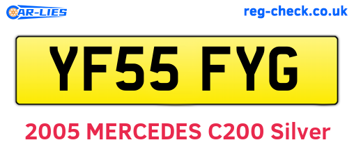 YF55FYG are the vehicle registration plates.