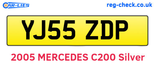 YJ55ZDP are the vehicle registration plates.