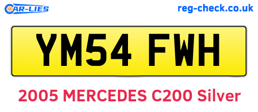YM54FWH are the vehicle registration plates.