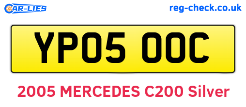 YP05OOC are the vehicle registration plates.