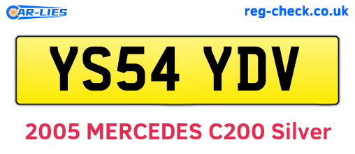 YS54YDV are the vehicle registration plates.