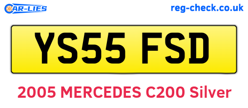 YS55FSD are the vehicle registration plates.