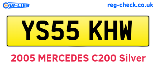YS55KHW are the vehicle registration plates.