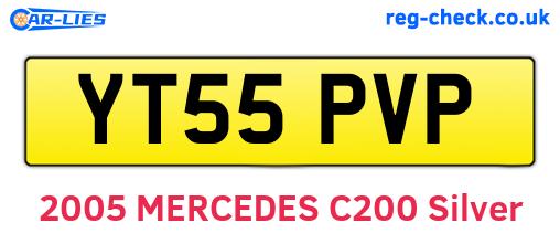 YT55PVP are the vehicle registration plates.