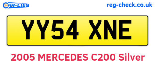 YY54XNE are the vehicle registration plates.