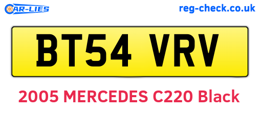 BT54VRV are the vehicle registration plates.