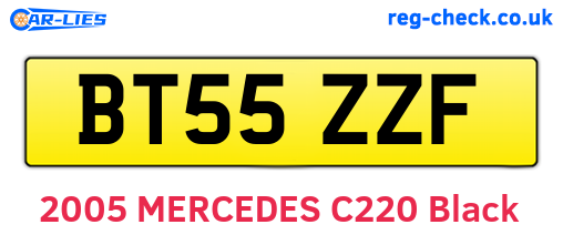 BT55ZZF are the vehicle registration plates.