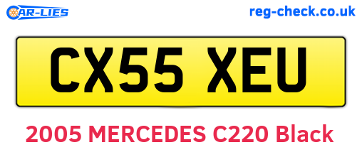 CX55XEU are the vehicle registration plates.