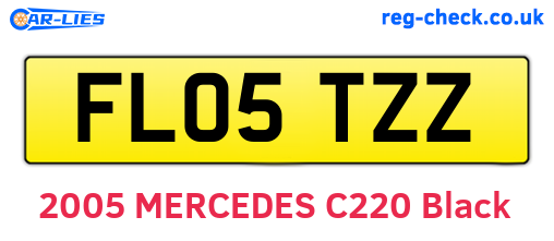 FL05TZZ are the vehicle registration plates.