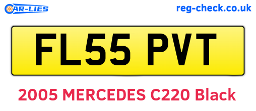 FL55PVT are the vehicle registration plates.