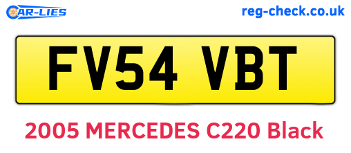 FV54VBT are the vehicle registration plates.
