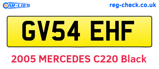 GV54EHF are the vehicle registration plates.