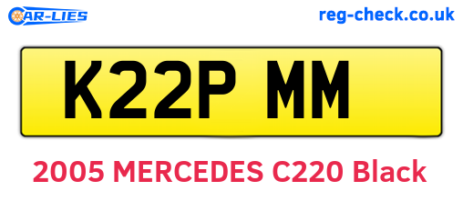 K22PMM are the vehicle registration plates.