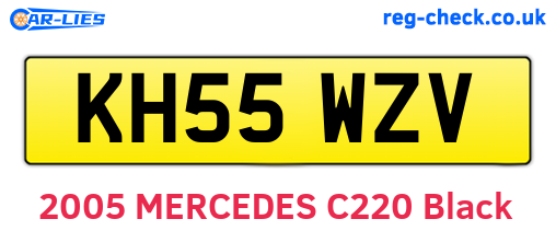 KH55WZV are the vehicle registration plates.