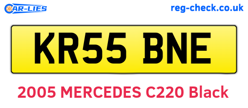 KR55BNE are the vehicle registration plates.