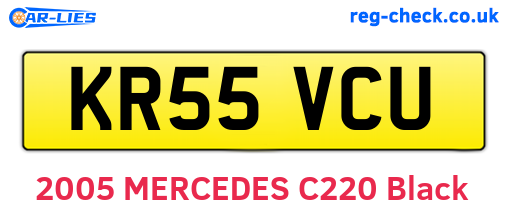KR55VCU are the vehicle registration plates.