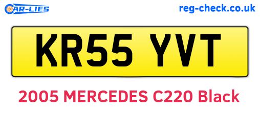 KR55YVT are the vehicle registration plates.