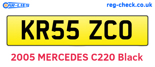 KR55ZCO are the vehicle registration plates.