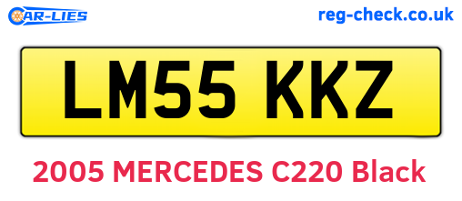 LM55KKZ are the vehicle registration plates.