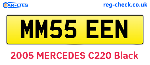 MM55EEN are the vehicle registration plates.