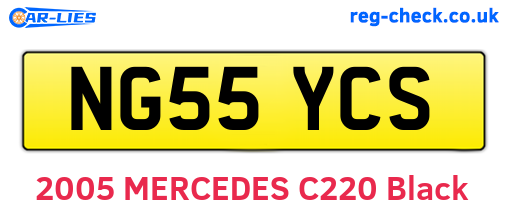 NG55YCS are the vehicle registration plates.