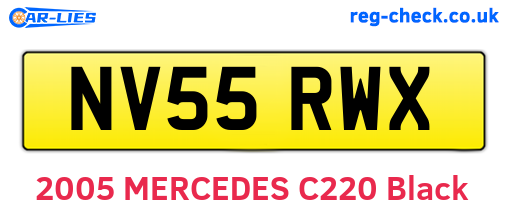 NV55RWX are the vehicle registration plates.